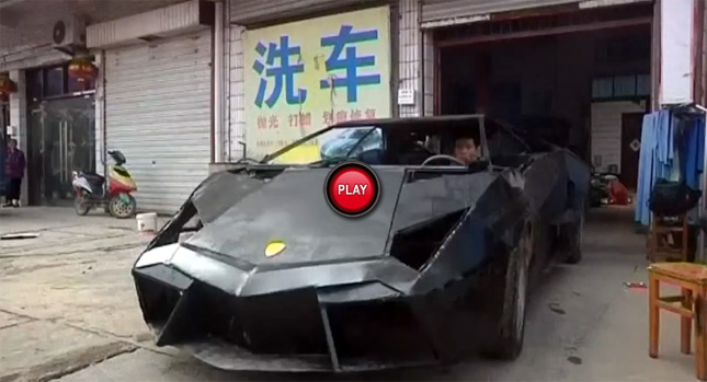 رجل صيني يصنع سيارة لمبرجيني ريفنتون بنفسه في ورشته الخاصة Lamborghini Reventon 1
