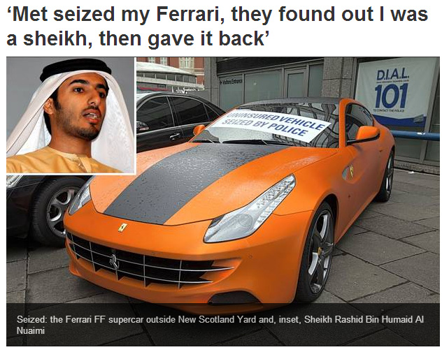 شرطة لندن: الشيخ راشد النعيمي "أبن حاكم إمارة عجمان" لم يسترد سيارته إلا بعد "دفع الغرامة" 3