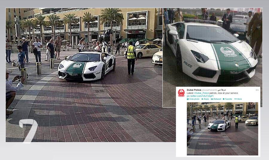 "بالصور" شرطة دبي تستخدم لامبورجيني افنتادور ضمن اسطولها لضبط أمن الطرق 5