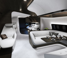 "بالصور" شاهد مرسيدس تقوم بأول تصميم لها لداخلية طائرة خاصة بشكل فاخرة جداً Mercedes Benz 5