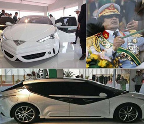 "بالصور" شاهد وتعرف على السيارة التي صممها الديكتاتور معمر القذافي 1
