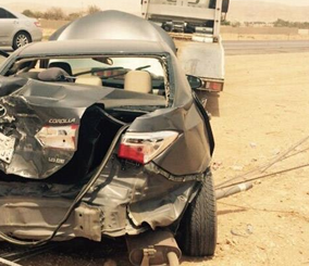 "صورة" حادث اصطدام تويوتا كورولا بكاميرا ساهر على طريق المزاحمية - الرياض 3