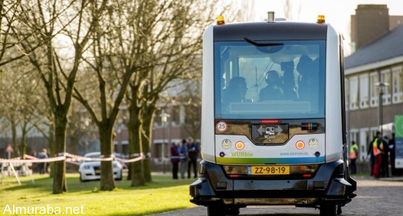 “فيديو” هولندا تختبر أول حافلة صغيرة بدون سائق