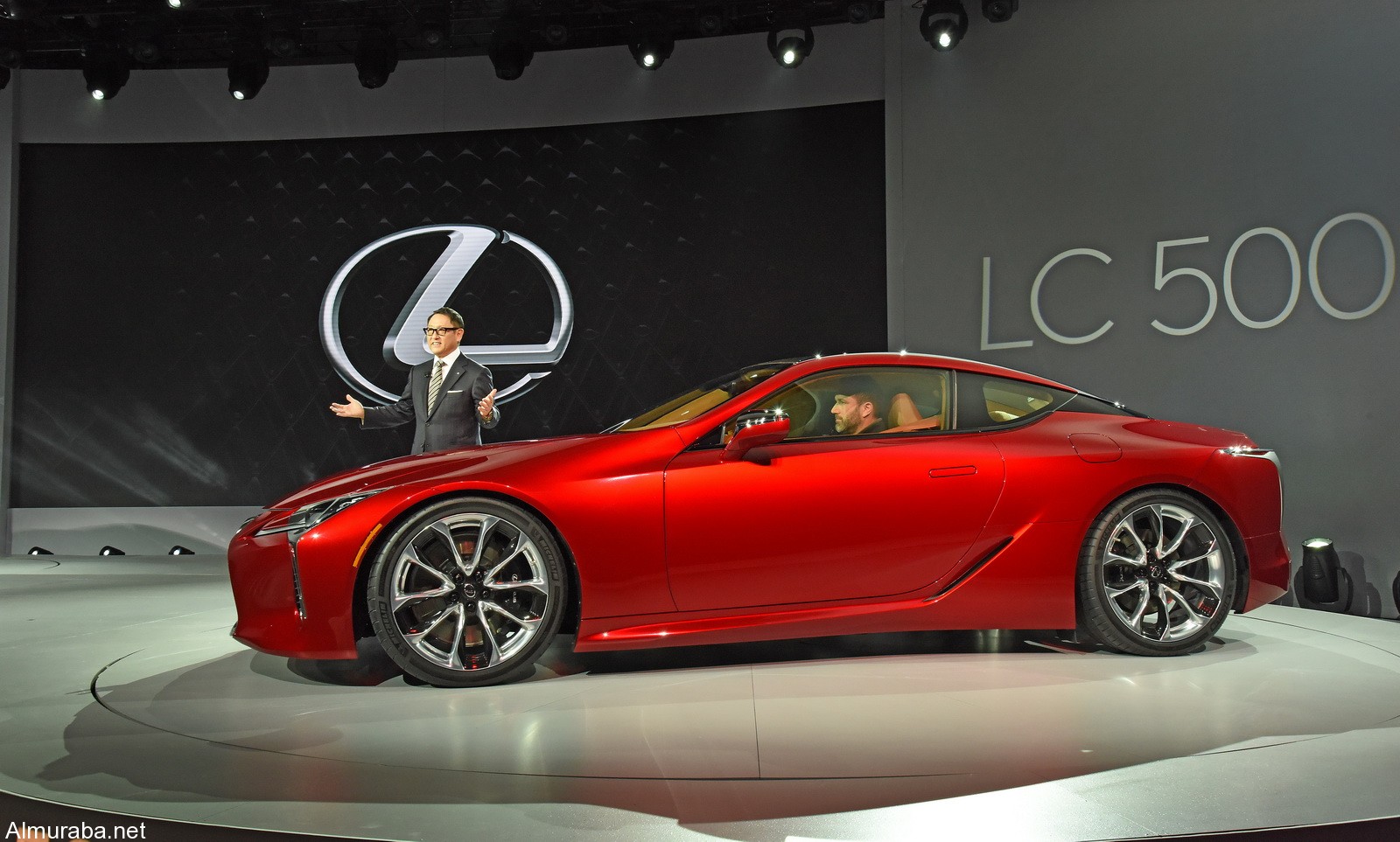 Detroit – January 11, 2016 – Akio Toyoda, Toyota Motor Corporation President and Lexus Chief Branding Officer unveiled the all-new Lexus LC 500 luxury sports car at the North American International Auto Show.  Lexus LC 500 features a 467 hp., V-8 engine, a 10-speed automatic transmission and amazing driving dynamics.  For more information contact Maurice Durand at 714-889-9908.