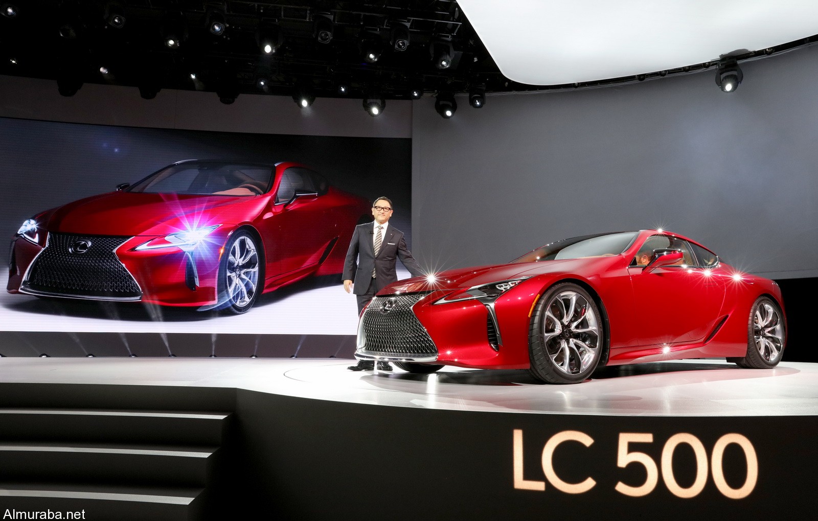 All-New Lexus LC 500 Word DebutDetroit Ð January 11, 2016 Ð Akio Toyoda, Toyota Motor Corporation President and Lexus Chief Branding Officer unveiled the all-new Lexus LC 500 luxury sports car at the North American International Auto Show.  Lexus LC 500 features a 467 hp., V-8 engine, a 10-speed automatic transmission and amazing driving dynamics.  For more information contact Maurice Durand at 714-889-9908.