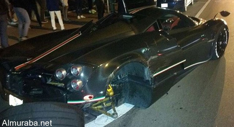 سيارة “باجاني” هوايرا لامونزا ليزا الرياضية الخارقة تصاب بحادث بالولايات المتحدة Pagani