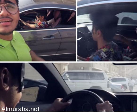 “فيديو” شاهد أب يشجع ابناءه بقيادة السيارة وهم مغمضين والمرور يلاحقهم