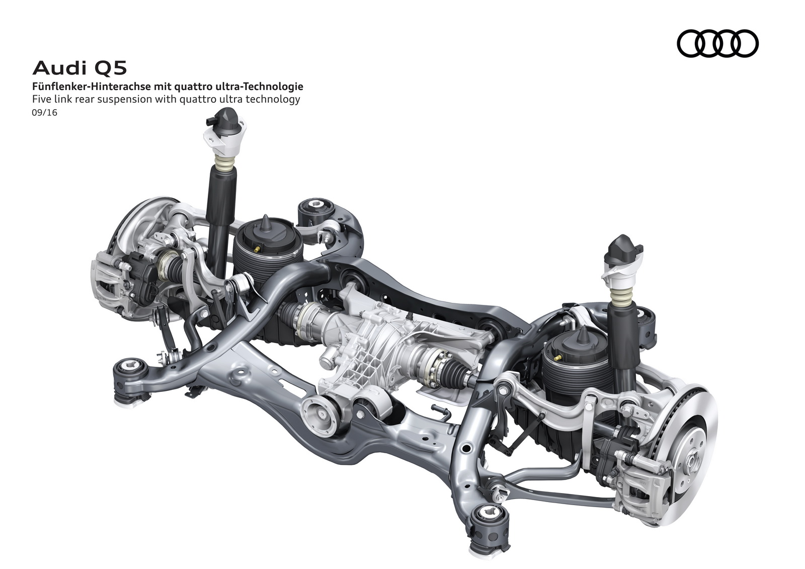 Five link rear suspension with quattro ultra technology