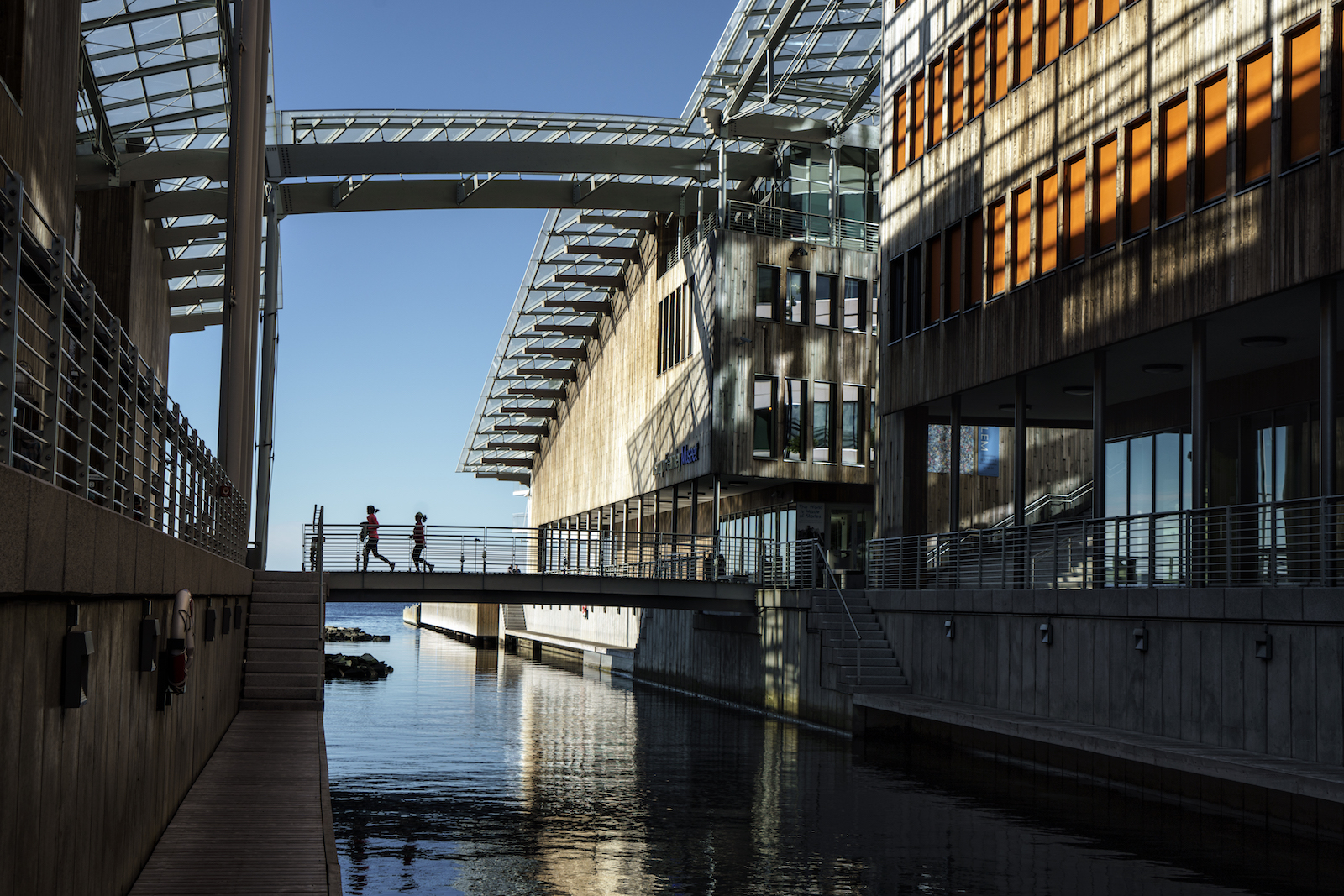 NORWAY. 2016. Oslo. The Astrup Fearnley museum, designed by Renzo Piano, in the Tjuvholmen neighborhood.