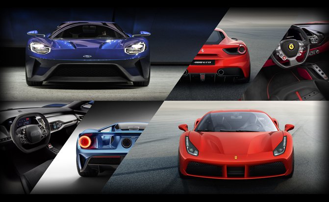 "استطلاع رأي" أي الخارقتين تفضلون؟ "فورد" GT أم "فيراري" 488 GTB ؟ Ford Vs. Ferrari 1