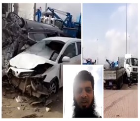 “فيديو“ شاهد أحد الدعاة يوثق حادثاً مرورياً تعرضت له أربع سيارات عائلية 1