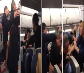 “فيديو” شاهد راكب يعتدي بالضرب على مضيفة طائرة الشرق الأوسط !