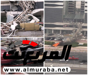 “فيديو” شاهد لحظة احتراق 3 سيارات إثر سقوط رافعة على شارع الشيخ زايد