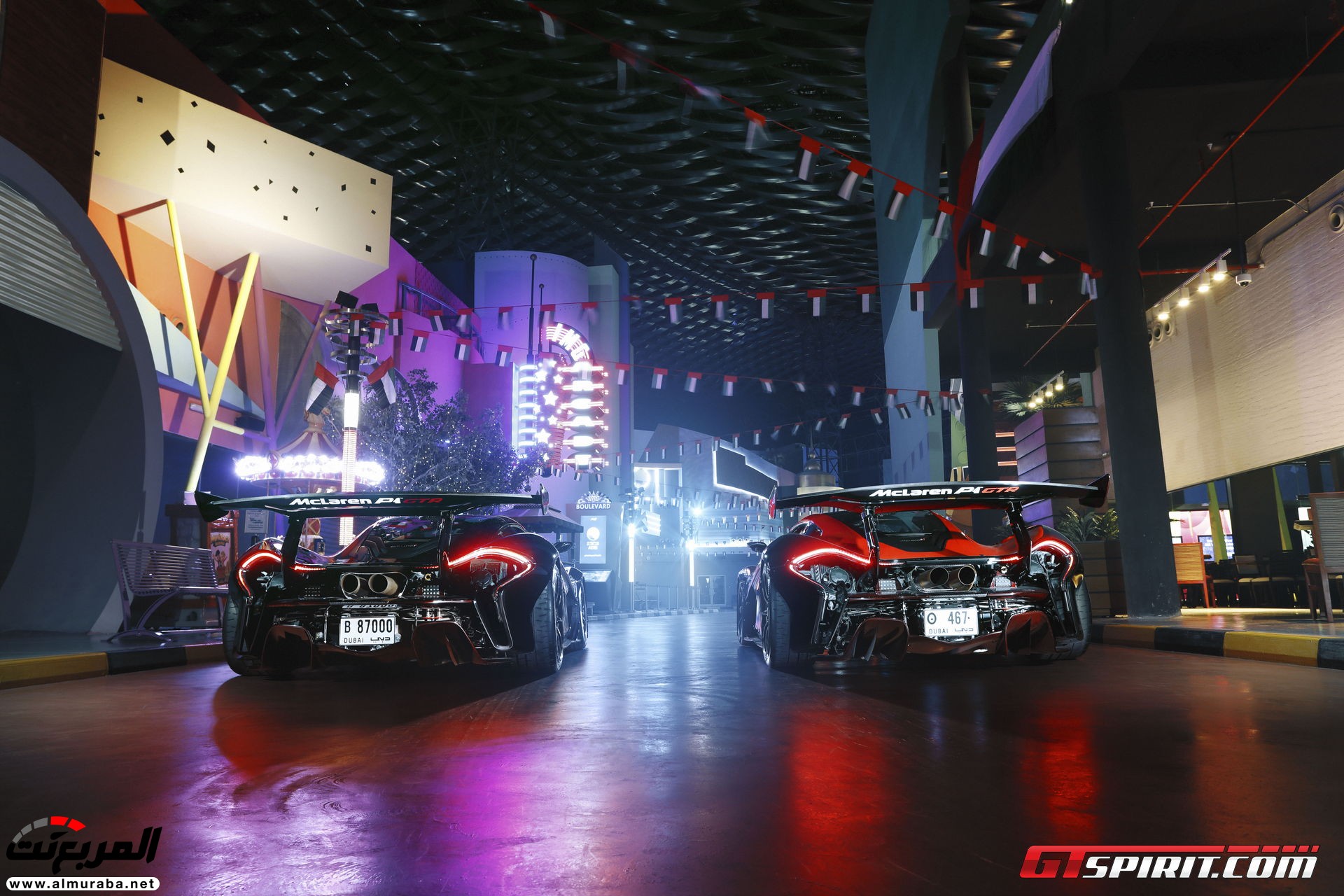 "بالصور" مكلارين P1 GTR تصل أراضي دبي وتعرض وحدتين منها بالمنتزه الأكبر في العالم McLaren 108