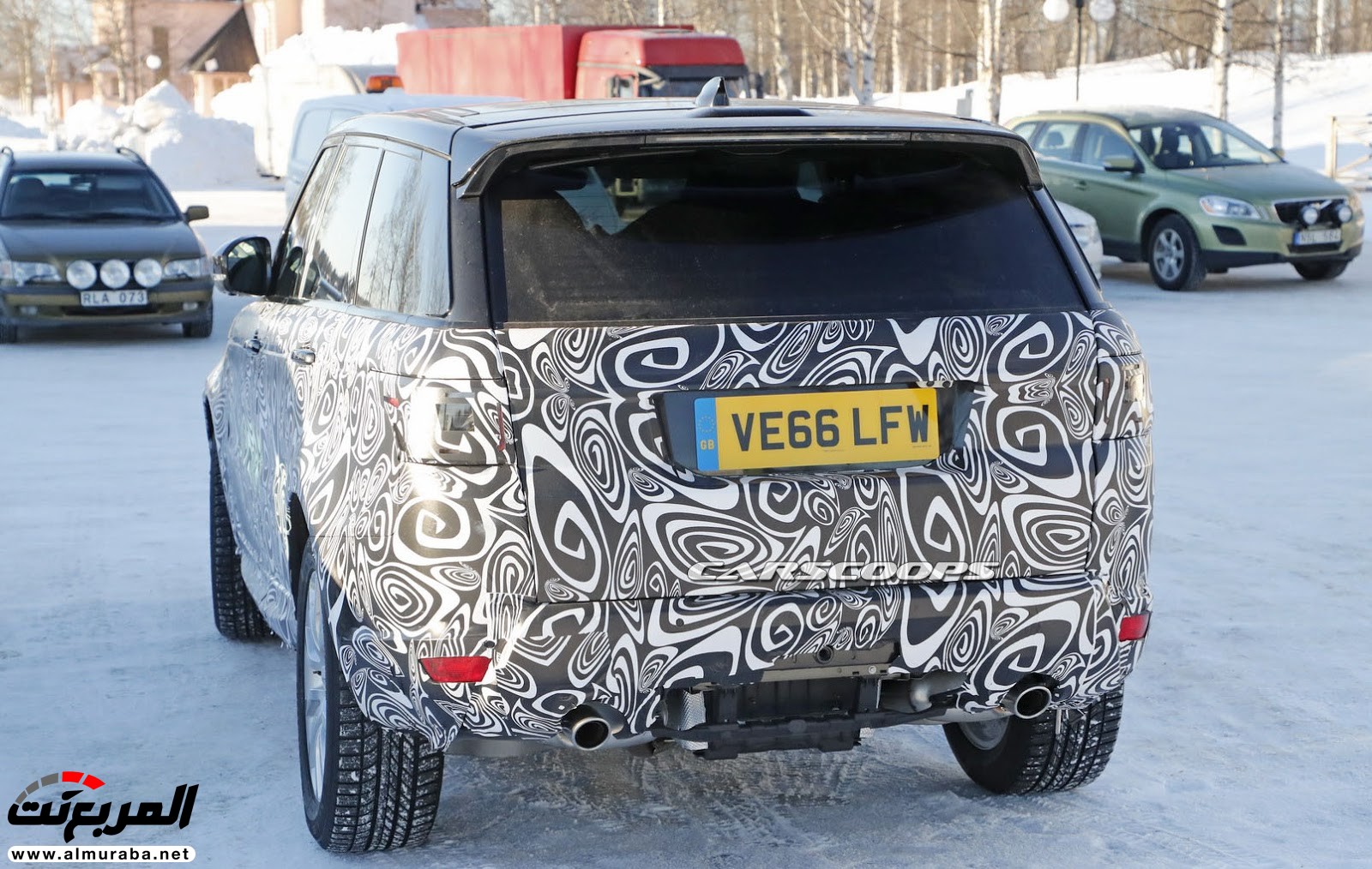 "صور تجسسية" أثناء اختبار رنج روفر سبورت ذات المكونات الهجينة بشمال السويد Range Rover Sport PHEV 2019 7