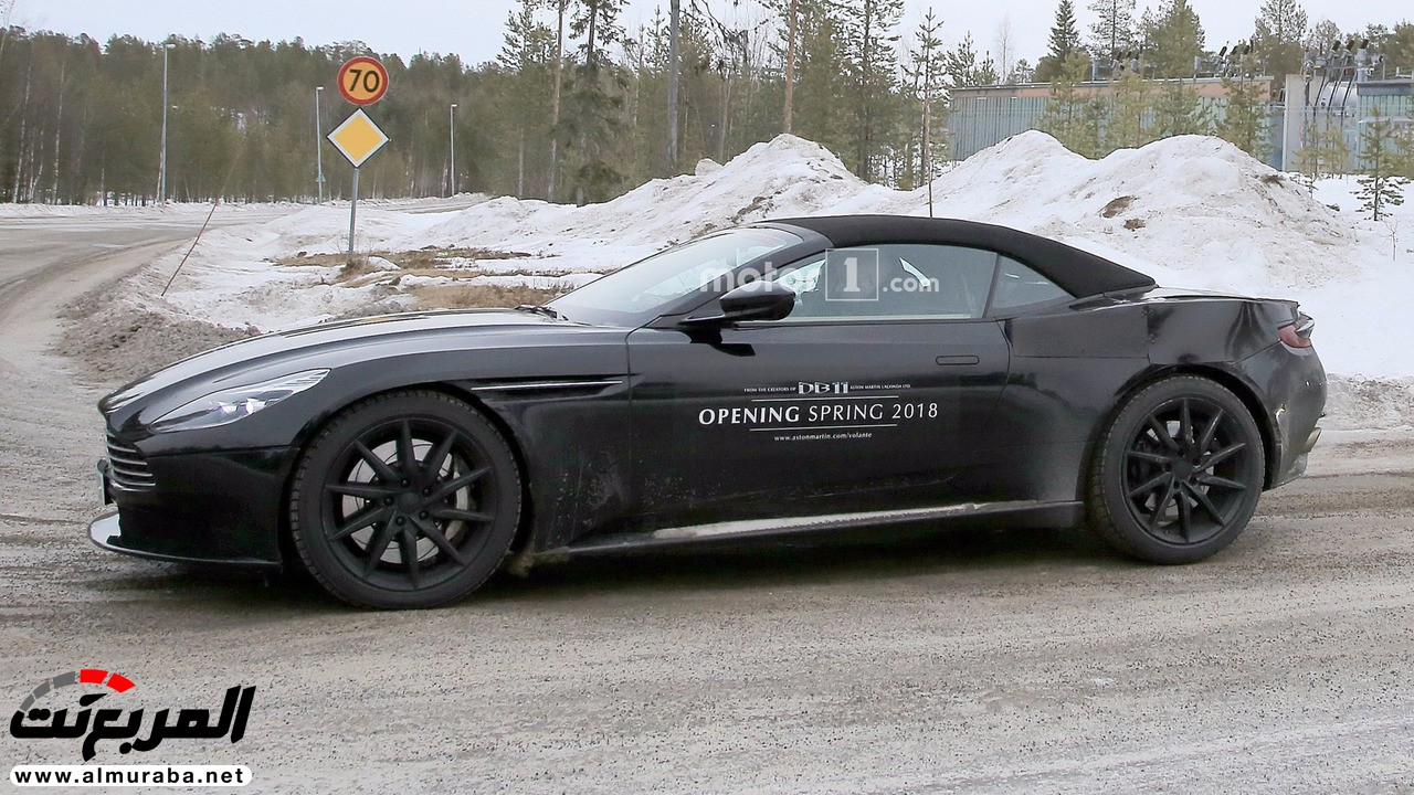 "صور تجسسية" أثناء اختبار "أستون مارتن" DB11 فولانتي بتمويهات خفيفة Aston Martin DB11 Volante 2019 42