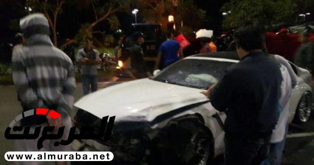 سائق يتورط بحادث يدمر "فيراري" كاليفورنيا الخاصة بصديقه في إندونيسيا Ferrari California 15