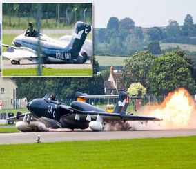 "فيديو" شاهد طائرة حربية بريطانية من طراز Sea Vixen أثناء محاولتها الهبوط 1