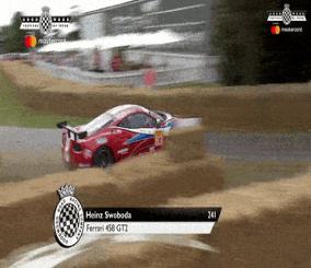 "فيديو" شاهد سيارة فيراري 458 GT2 تتحطم في مهرجان جودوود للسرعة 1