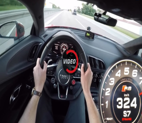 “فيديو” شاهد أودي R8 أوتوبان تصل إلى سرعة قصوى Audi R8