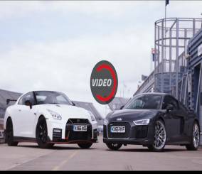 "فيديو" شاهد مقارنة سرعة بين نيسان GT-R وأودي R8 V10 1