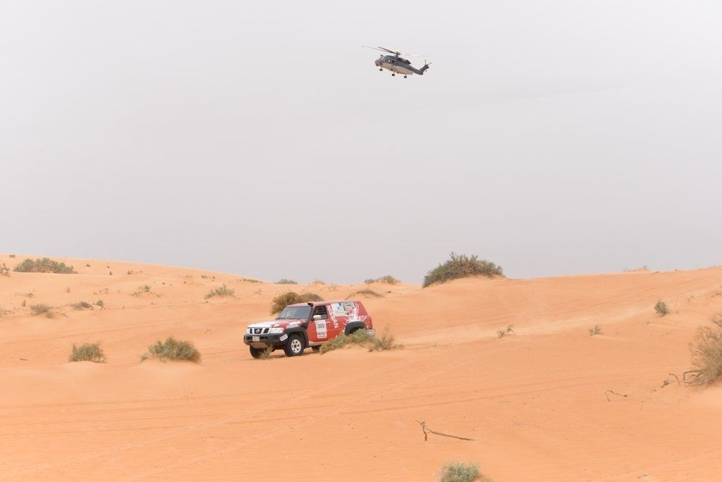 السائق صالح السيف يحرز أسرع زمن خلال المرحلة الاستعراضية من رالي حائل 2018