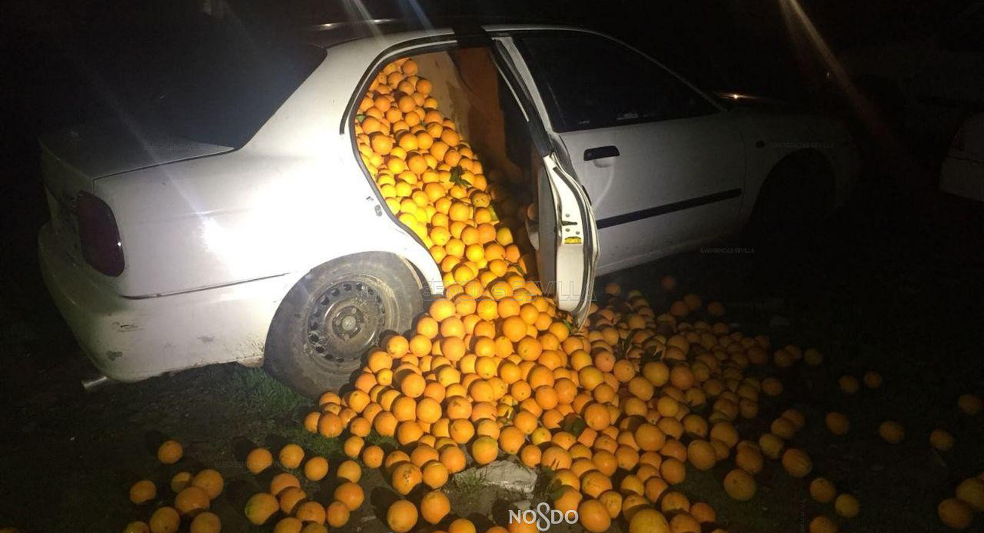 “بالصور” الشرطة تستوقف سيارتان محشوتان 4 طن برتقال مسروق