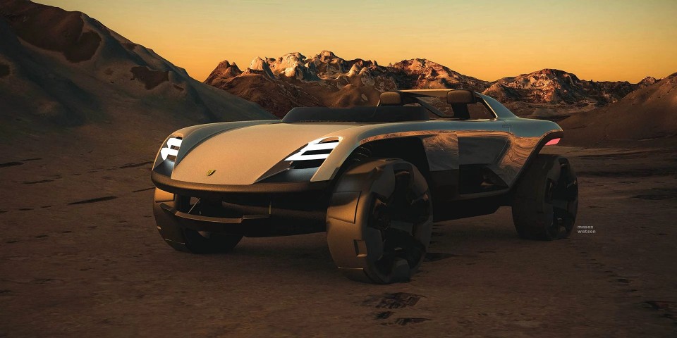 سيارة بورش لسباقات الصحراء تظهر في صور افتراضية 13