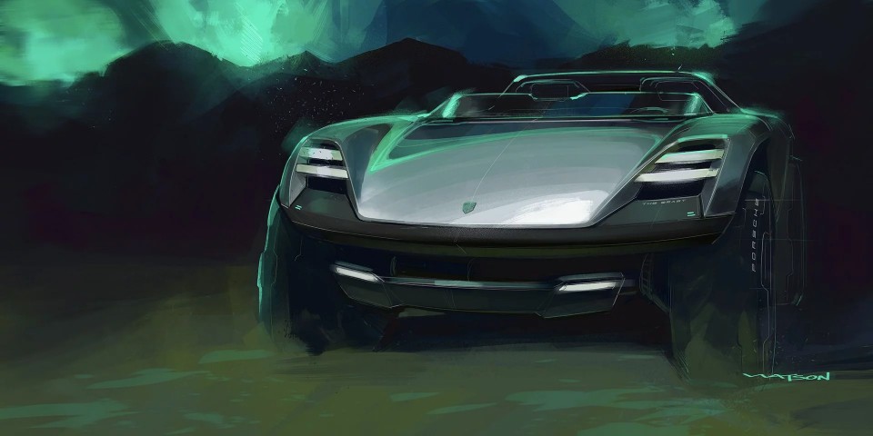 سيارة بورش لسباقات الصحراء تظهر في صور افتراضية 52