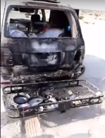 “بالفيديو” اشتعال سيارة مواطن على طريق الإمارات لهذا السبب