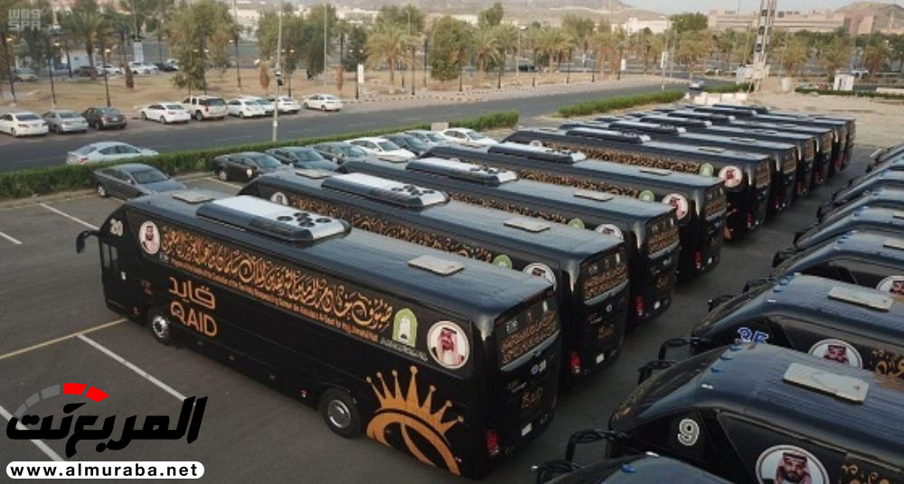 "بالصور" مئات من الحافلات الحديثة لنقل الحجاج خلال موسم الحج 3