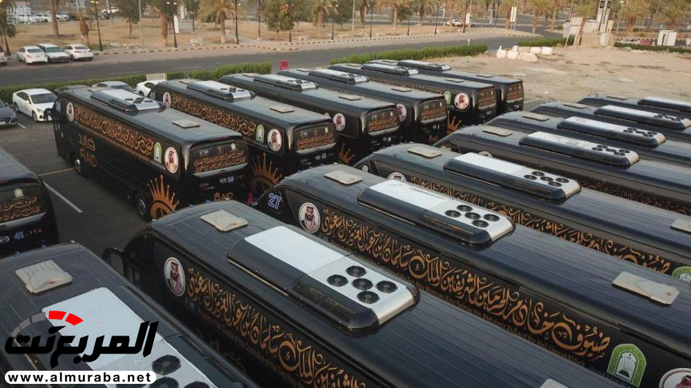 "بالصور" مئات من الحافلات الحديثة لنقل الحجاج خلال موسم الحج 9