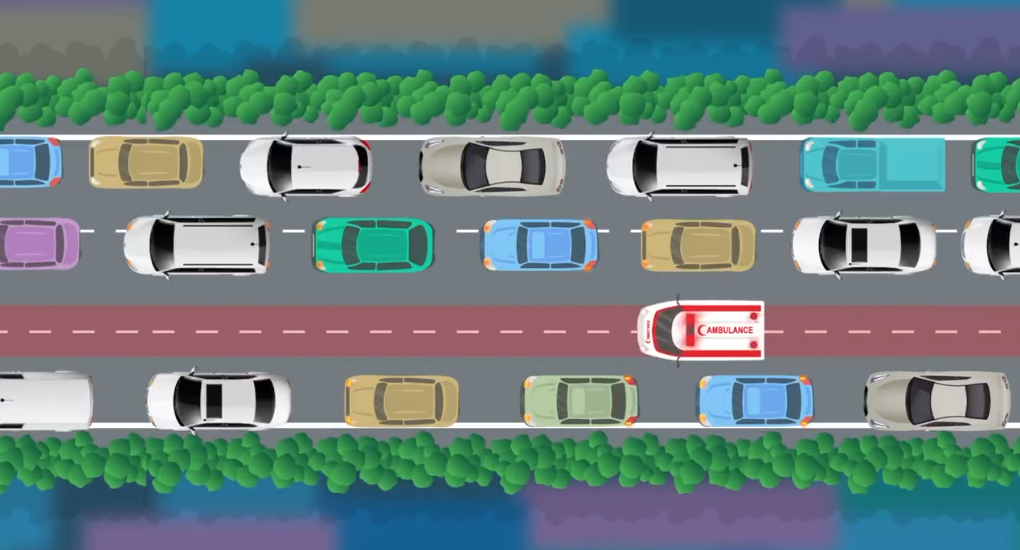 "الهلال الأحمر" يوضح الطريقة الصحيحة لإفساح الطريق لمركبات الإسعاف 6