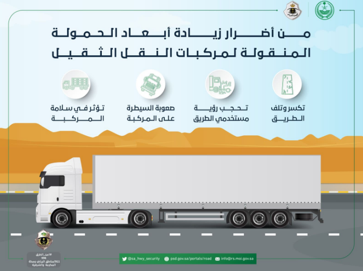 “أمن الطرق” يوضح أضرار وخطورة زيادة حمولة مركبات النقل 3