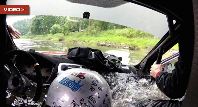 “بالفيديو” سيارة سباق هوندا سيفيك تايب آر تنقلب في النهر