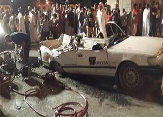 “بالصور” عاجل سقوط اجزاء من كوبري المنصور الجديد في مكة المكرمة فوق السيارات