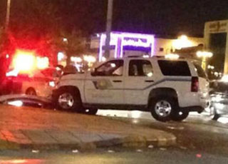 "بالصور" تصادم بين دورية هيئة وسيارة شباب في "التحلية" بمدينة الرياض 3