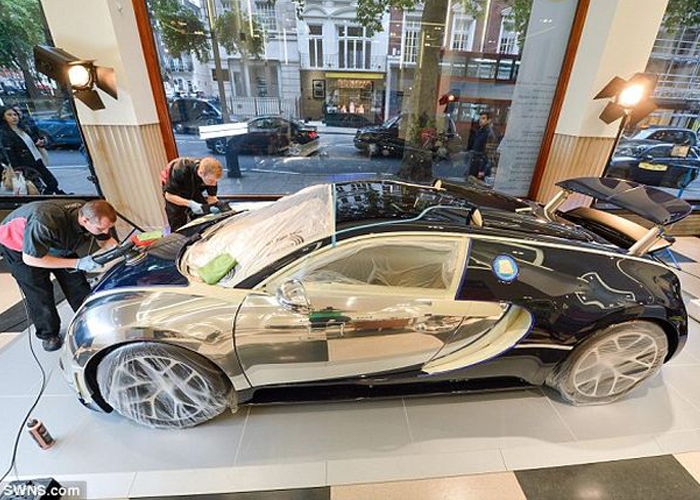“بالصور” بوجاتي فيرون الأغلى في العالم تحصل على أغلى طلاء في العالم Bugatti Veyron
