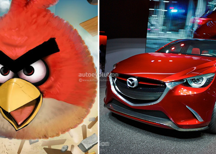 مازدا 2 2015 الجديدة تأتي بلغة تصميم لعبة “انجري بيرد” Mazda2 2015